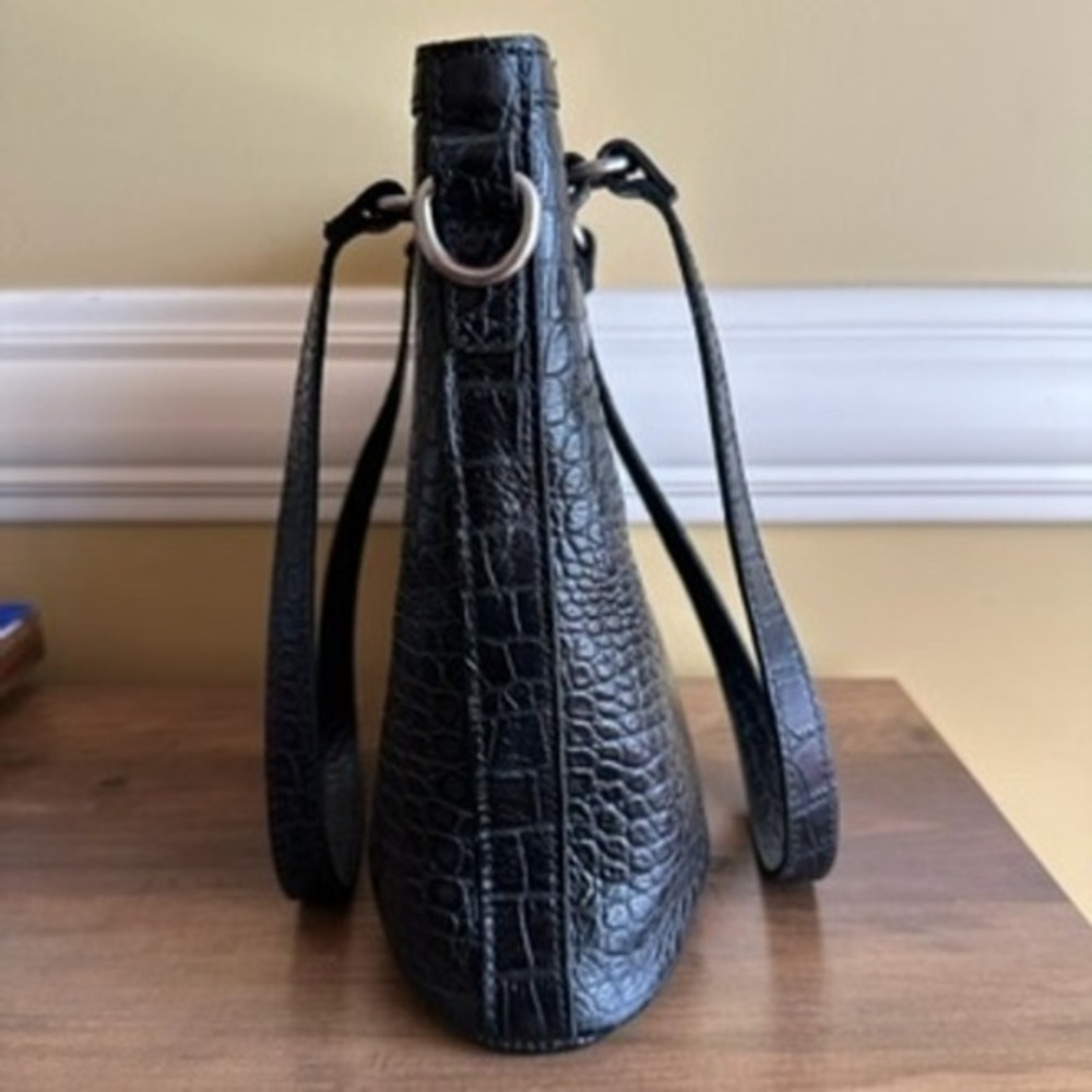 Patricia Nash Lundy Bag Croc Embossed Leather Satchel Shoulder Bag Purse - Picture 9 of 16